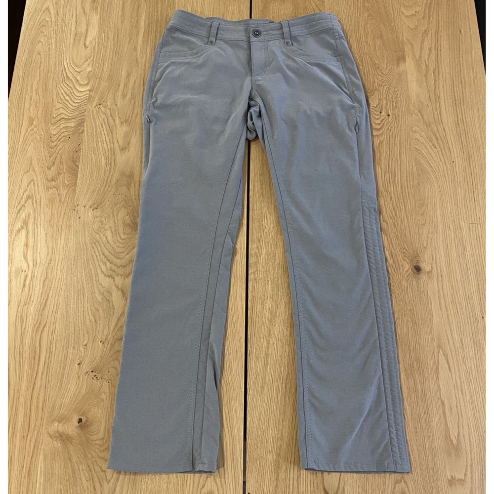 Kuhl Legendary Pants Womens 4 Short Gray Straight Leg Hiking Outdoor Style 6235